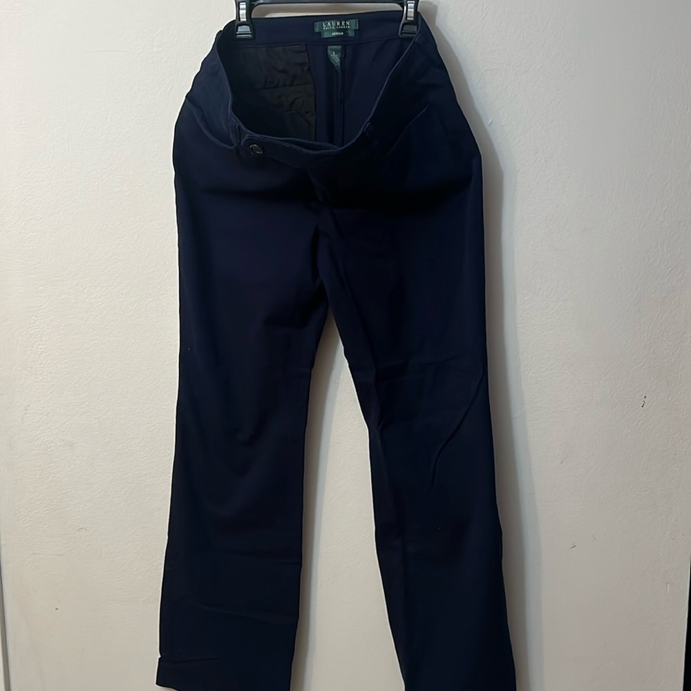 Ralph Lauren blue pants size 8 straight green tag Adelle style